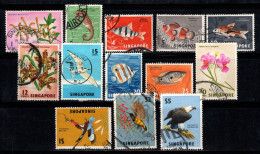 Singapour 1962 Oblitéré 100% Pêches, Fleurs, Faune - Singapour (...-1959)