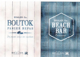 CARTE MENU - E - LILIA PLOUGUERNEAU - HOALEN OCEAN STORE - KELERDUT - BOUTOK PANIER REPAS - BEACH BAR - Plouguerneau