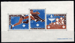 Polynésie Française 1976 Yv. 3 Bloc Feuillet 100% Neuf ** Jeux Olympiques, Sports - Hojas Y Bloques