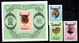 Barbuda 1981 Mi. Bl. 62, 568-570 Bloc Feuillet 100% Neuf ** Diana, Prince Charles - Barbuda (...-1981)
