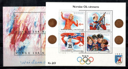 Norvège 1989 Mi. Bl.11-12 Bloc Feuillet 100% Neuf ** Peinture, Jeux Olympiques D'hiver - Blocs-feuillets