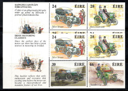 Irlande 1989 Mini Feuille 100% Neuf ** Voitures Historiques - Blocs-feuillets