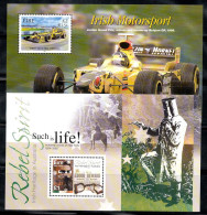 Irlande 2001 Mi. Bl.38-39 Bloc Feuillet 100% Neuf ** Formule 1,Esprit Rebelle,Kelly - Blocks & Sheetlets