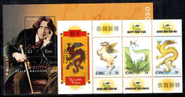 Irlande 2000 Mi. Bl.34-35 Bloc Feuillet 100% Neuf ** Année Du Dragon, Oscar Wilde - Blocks & Sheetlets