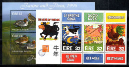 Irlande 1996-97 Mi. Bl.20-21 Bloc Feuillet 100% Neuf ** Canards, Année Du Buffle... - Blokken & Velletjes