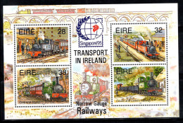 Irlande 1995 Mi. Bl.15 I Bloc Feuillet 100% Neuf ** Cork Railway, Singapour'95 - Blocks & Kleinbögen
