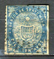 Guatemala 1871 Yvert 3 Usado. - Guatemala
