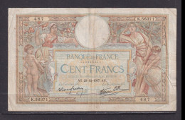 FRANCE - 1937 100 Francs Circulated Banknote As Scans - 100 F 1908-1939 ''Luc Olivier Merson''