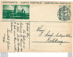 164 - 15 - Entier Postal Avec Illustration "Murten Morat" Superbe Cachet à Date Aarau 1933 - Entiers Postaux