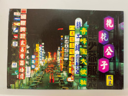 Roadside View, Nocturnal Sight Of Taipei, TAIWAN Postcard - Taiwan