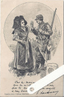 Illustrateur Kauffmann Paul, Alsacienne Trinque Avec Soldat, Album MARIANI - Kauffmann, Paul