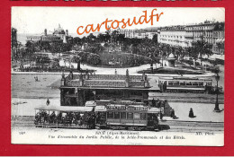 06  NICE - VUE D'ENSEMBLE JARDIN JETEE HÔTELS TRAMS TBE - Transport Urbain - Auto, Autobus Et Tramway