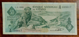 Congo 50 Francs 1962 - Repubblica Democratica Del Congo & Zaire