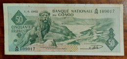 Congo 50 Francs 1962 - Democratic Republic Of The Congo & Zaire