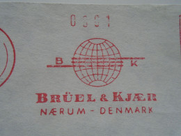 D200343  Red  Meter Stamp Cut- EMA - Freistempel  - Denmark -Danmark - NAERUM- Brüel & Kjaer 1970 - Frankeermachines (EMA)