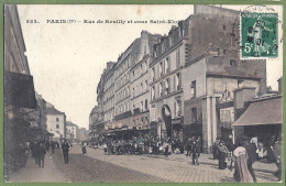 Delcampe - CPA Vue Colorisée Peu Courante - PARIS - RUE DE REUILLY ET COUR SAINT ÉLOI - Grosse Animation De Rue - Paris (12)