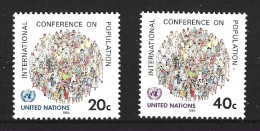 ONU NEW YORK. N°408-9 De 1984. Conférence Sur La Population. - Unused Stamps