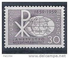 Finlande 1959 N° 481 Neuf** MNH Société Missionnaire - Ungebraucht