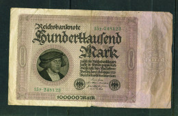 GERMANY - 1923 100000 Mark Circulated Banknote - 100000 Mark