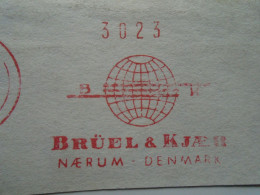 D200345  Red  Meter Stamp Cut- EMA - Freistempel  - Denmark -Danmark - NAERUM- Brüel & Kjaer 1969 - Maschinenstempel (EMA)