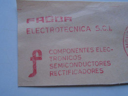 D200348 Red  Meter Stamp Cut- EMA - Freistempel  - Espana Spain - Fagor  Mondragon Guipuzcoa 1976 Electro - Automatenmarken [ATM]