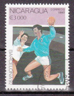 10 Handball  Nicaragua  Jeux Olympiques 1992  Oblitéré - Pallamano