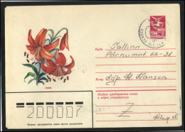 RUSSIA USSR Stationery ESTONIA USED AMBL 1386 KOHILA Plants Flora Flowers - Zonder Classificatie