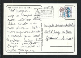 SUISSE Ca.1990: CP Ill. De Zermatt (VS) à Genève - Storia Postale