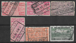 1923-1946 BELGIUM RAILWAY Set Of 6 USED STAMPS (Michel # 152,154,155,158,163,277) - Sonstige & Ohne Zuordnung