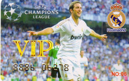 TRADING CARD - VIP CARD CHAMPIONS LEAGUE - SOCCER FOOTBALL - GONZALO HIGUAIN (FC REAL MADRID) - Sonstige & Ohne Zuordnung