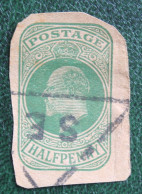 Half Penny King Edward VII Paper Cut Out Gestempeld / Used ENGLAND GRANDE-BRETAGNE GB GREAT BRITAIN - Ohne Zuordnung
