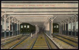 UNITED STATES NEW YORK Four Track Subway At Spring Street - Trasporti