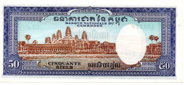CAMBODGE  Billet Banque  50 Riel Bank-note Banknote - Cambodia