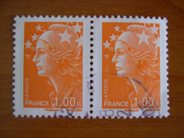 France Obl   Marianne N° 4235 Paire Cachet Rond Noir - 2008-2013 Marianne Van Beaujard