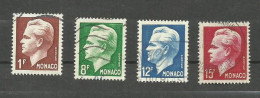 Monaco N°345 à 348 Cote 4.80€ - Used Stamps