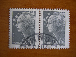 France Obl   Marianne N° 4228 Cachet Rond Noir Paire - 2008-2013 Marianne Of Beaujard