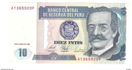 *peru 10 Intis  1987  129   Unc - Perú