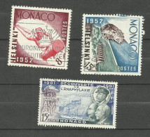 Monaco N°390, 391, 396 Cote 5.30€ - Usati