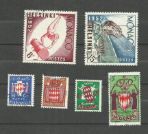 Monaco N°390, 391, 408 à 411 Cote 4€ - Used Stamps