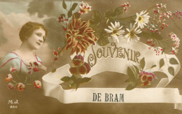 CPA-11- Souvenir De BRAM - 1916- Postée De Bram Pour Villasavary * 2 Scans** - Bram