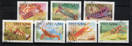 VIETNAM, VIET-NAM 1986, Yvert 750/6, CRUSTACES CREVETTES, 7 Valeurs, Oblitérés / Used. R214 - Schalentiere