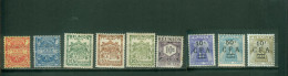 FC REU09 Réunion YT N° 6 7 17 18 20 26 36 37 42 Neufs - Timbres-taxe