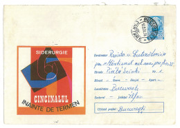 IP 73 A - 01161a SIDERURGY, Romania - Stationery - Used - 1973 - Fabbriche E Imprese