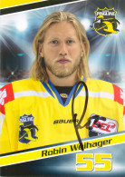 Autogramm Eishockey AK Robin Weihager Krefeld Pinguine 15-16 Malmö EC Graz 99ers Villacher SV VSV Zeltweg EV Landshut - Sport Invernali