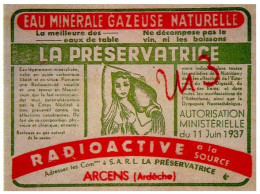 Eau Minérale Radioactive Source La Préservatrice Arcens Ardèche (Photo) - Oggetti