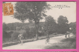 D37 - GENILLÉ - LA PROMENADE DE LA ROCHE - 2 Femmes - Homme Et Cycliste  - Genillé