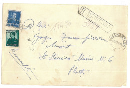 CIP 11 - 187-a Bucuresti - REGISTERED Cover - Used - 1941 - Cartas & Documentos