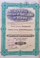 Banque Agricole Et Commerciale De Belgique - Bruxelles - 1934 - Bank & Versicherung