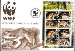 Montserrat 2006. Y&T 1218 à 1221, Feuillet De 2 Séries. WWF, Grenouilles - FDC