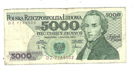 *polen 5000 Zlotych 1988    Vf 150c - Poland